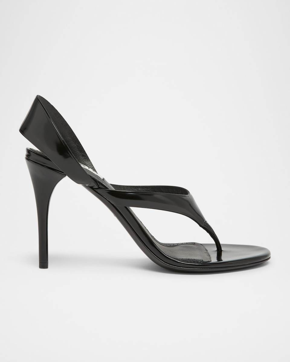 Leather Thong Slingback Sandals